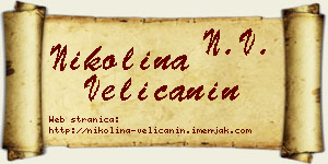 Nikolina Veličanin vizit kartica